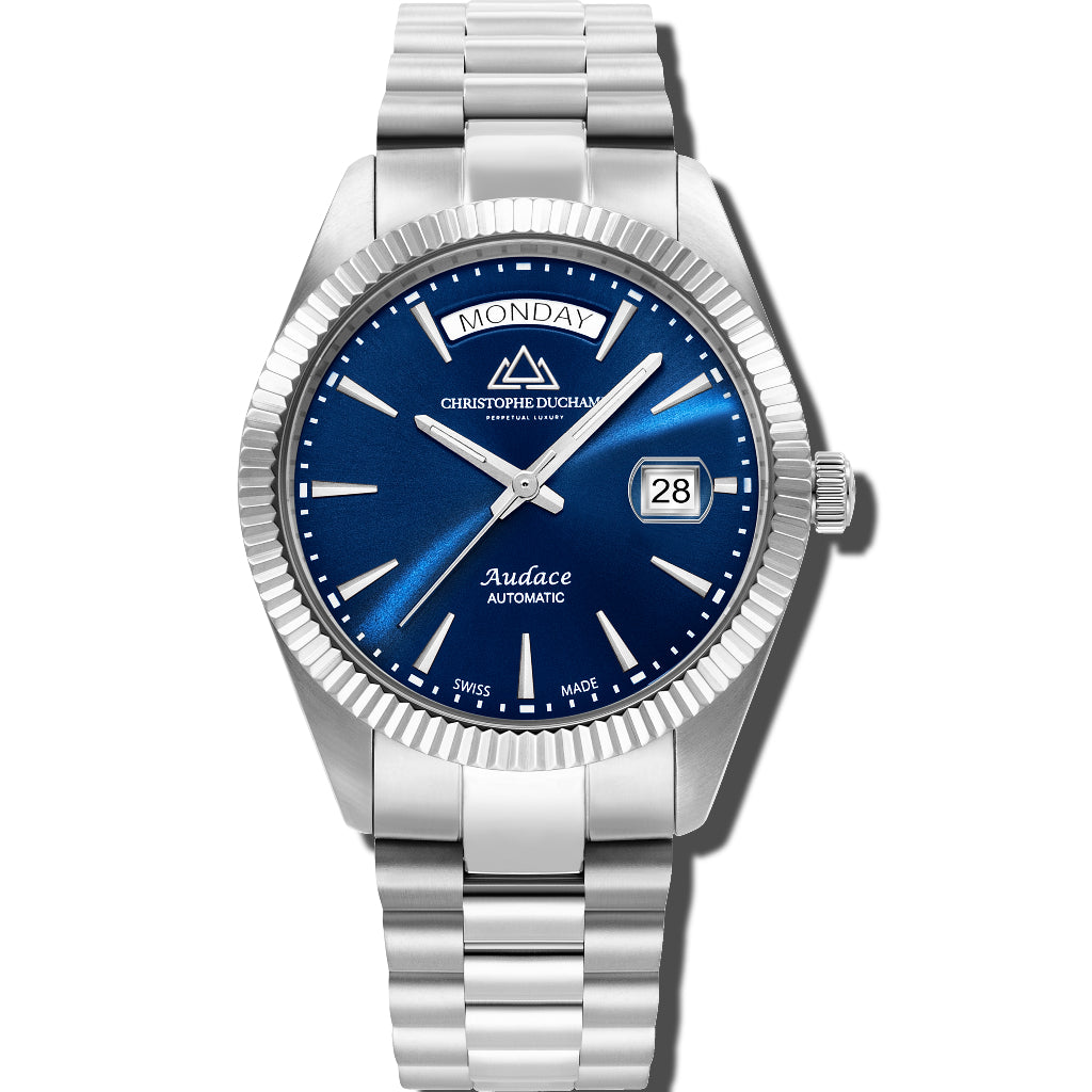 UNDONE × ADAM ET ROP / Stainless Steel Audace 40 - Blue Dial & 316L Stainless Steel Strap – Christophe