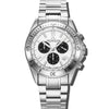 Stratos - White Dial with Silver Stainless Steel Strap & Black Rubber Strap