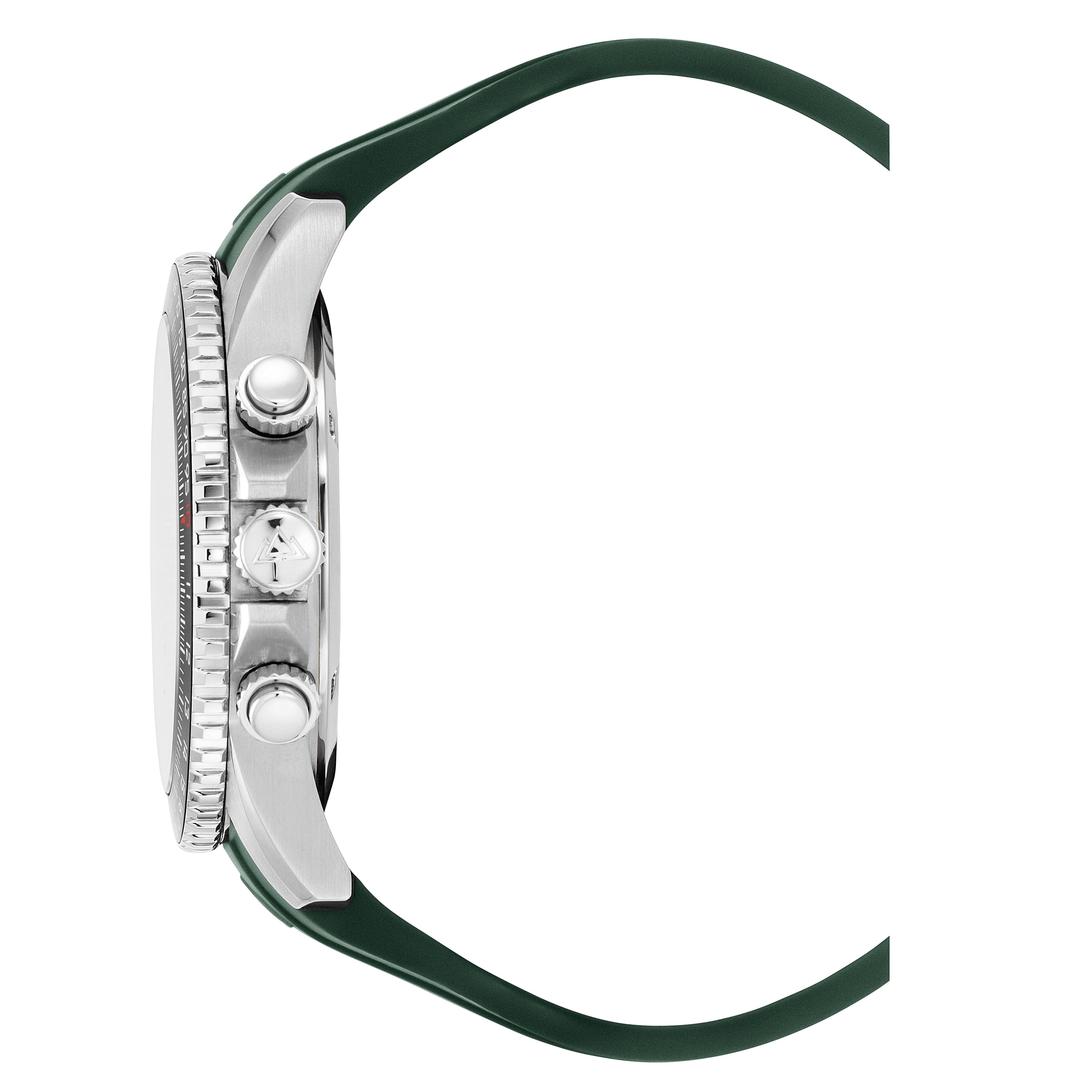 Velocite V2 - Green Dial with Silver Case and Green Rubber Strap