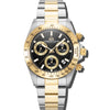 Grand Mont Ceramic - Black Dial with Gold & Silver Stainless Steel Strap