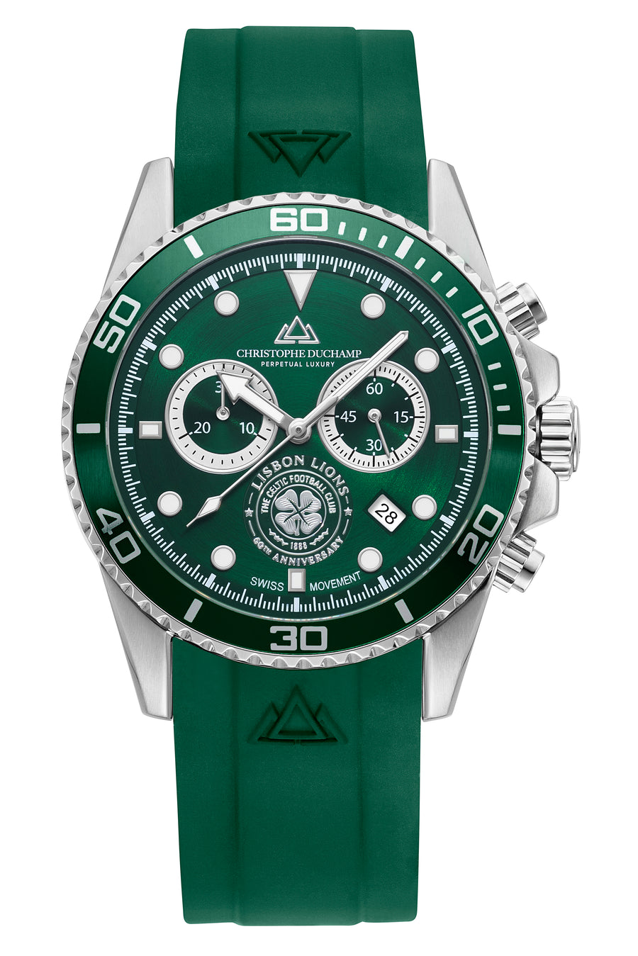 Celtic Limited Edition on green rubber strap