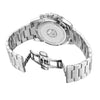 Marine Chrono II - Black Dial with Silver Stainless Steel Bracelet and Black FKM Rubber Strap
