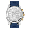 Marine Chrono II - Blue Dial with Silver Stainless Steel Bracelet, Gold Detailing and Blue FKM Rubber Strap