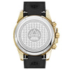 Marine Chrono II - Black Dial with Silver Stainless Steel Bracelet, Gold Detailing and Black FKM Rubber Strap