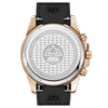 Marine Chrono II - Black Dial with Silver Stainless Steel Bracelet, Rose Gold Detailing and Black FKM Rubber Strap