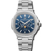 L'envie Moonphase - Blue Dial with Silver Stainless Steel Strap