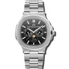 L'envie Moonphase - Black Dial with Silver Stainless Steel Strap