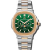 L'envie Moonphase - Green Dial with Rose Gold & Silver Stainless Steel Strap