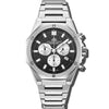Raidillon Chrono - Black Dial with Silver Stainless Steel Strap