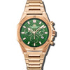 Raidillon Chrono - Green Dial with Rose Gold Stainless Steel Strap