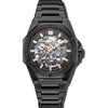 Raidillon Skeleton - Black & Silver Dial with Black Stainless Steel Strap