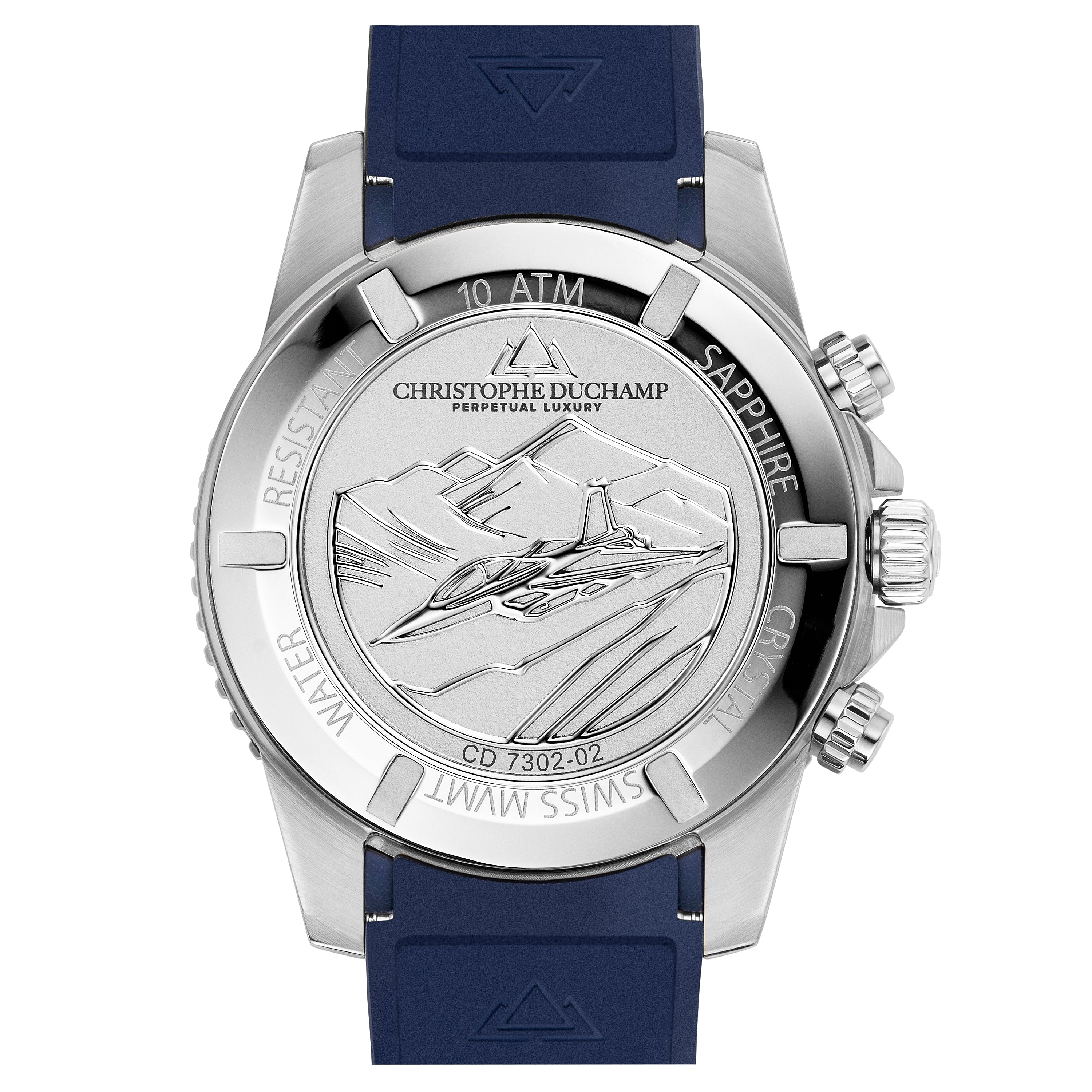 Velocite V2 - Blue Dial with Silver Case and Blue Rubber Strap