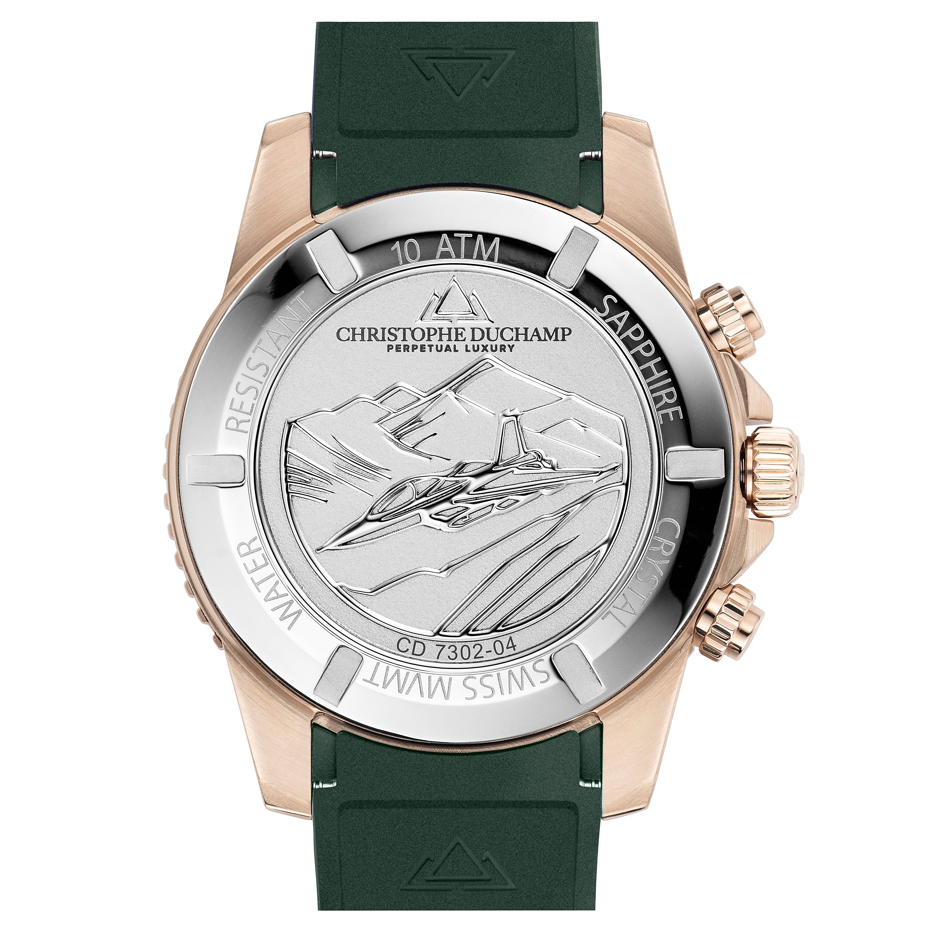 Velocite V2 - Green Dial with Rose Gold Case and Green Rubber
