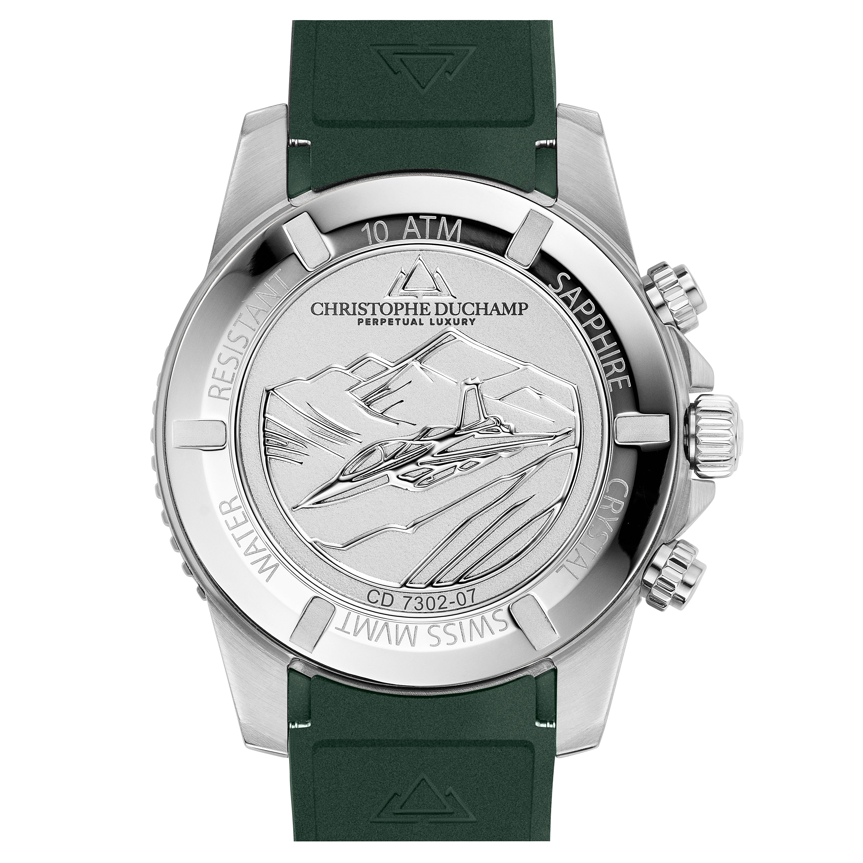 Velocite V2 - Green Dial with Silver Case and Green Rubber Strap