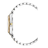 Lugano - Black Dial with Gold & Silver Stainless Steel Strap