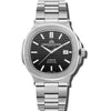 L'envie - Black Dial with Silver Stainless Steel Strap