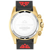 Marine Chrono Rubber - Black Dial with Gold Case, Black Bezel and Black Rubber Strap