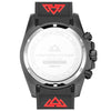 Marine Chrono Rubber - Black Dial with Black Case, Black &Red Bezel and Black Rubber Strap