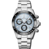 Grand Mont Ceramic - Blue Dial with Black Bezel and Silver Stainless Steel Strap