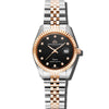 Élysées - Black Dial with Rose Gold & Silver Stainless Steel Strap