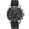 Velocite V1 - Black Dial with Black Bezel and Silver Rubber Strap