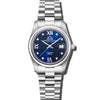 Lugano - Blue Dial with Silver Stainless Steel Strap