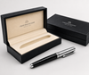 Christophe Duchamp Black & Silver Stainless Steel Ballpoint Pen