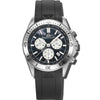 Stratos - Black Dial & 316L Stainless Steel & FKM Rubber Strap