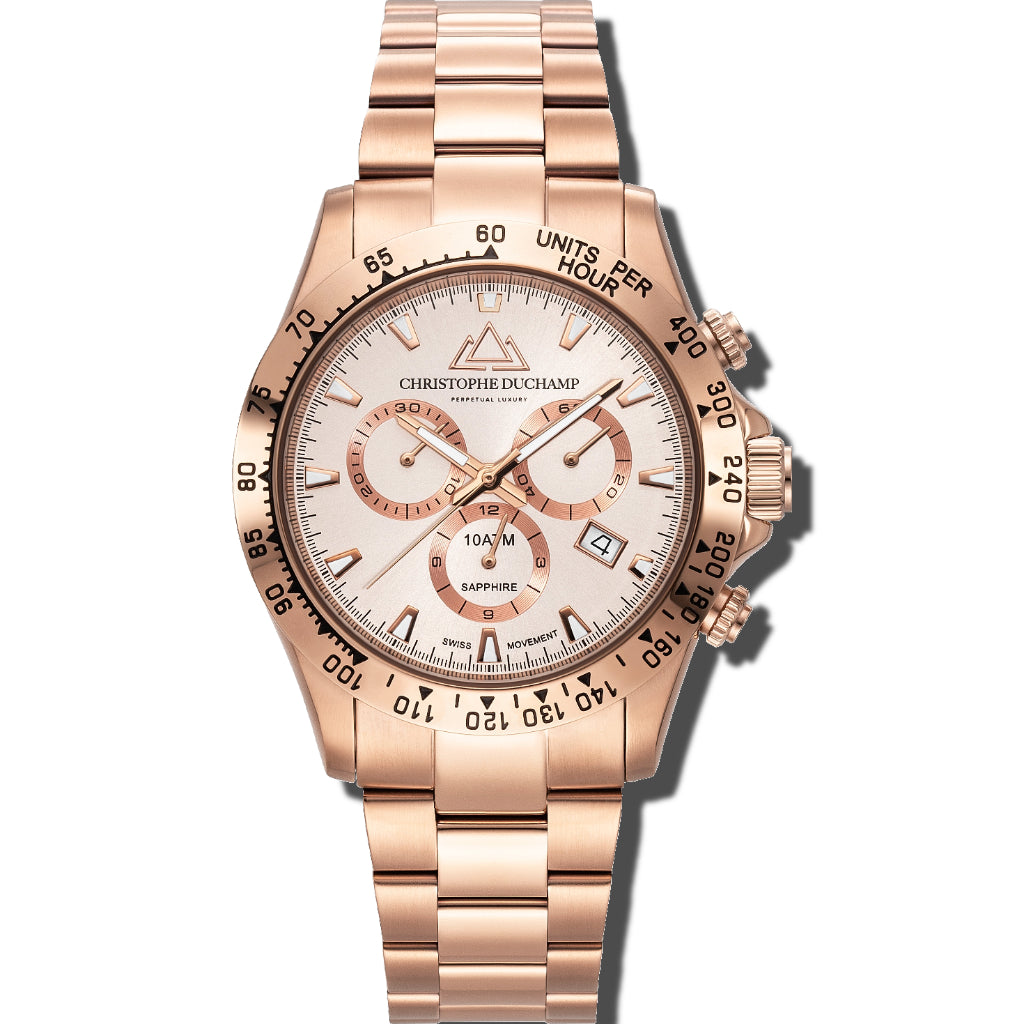 Grand Mont Rose Gold Dial & Stainless Steel Strap
