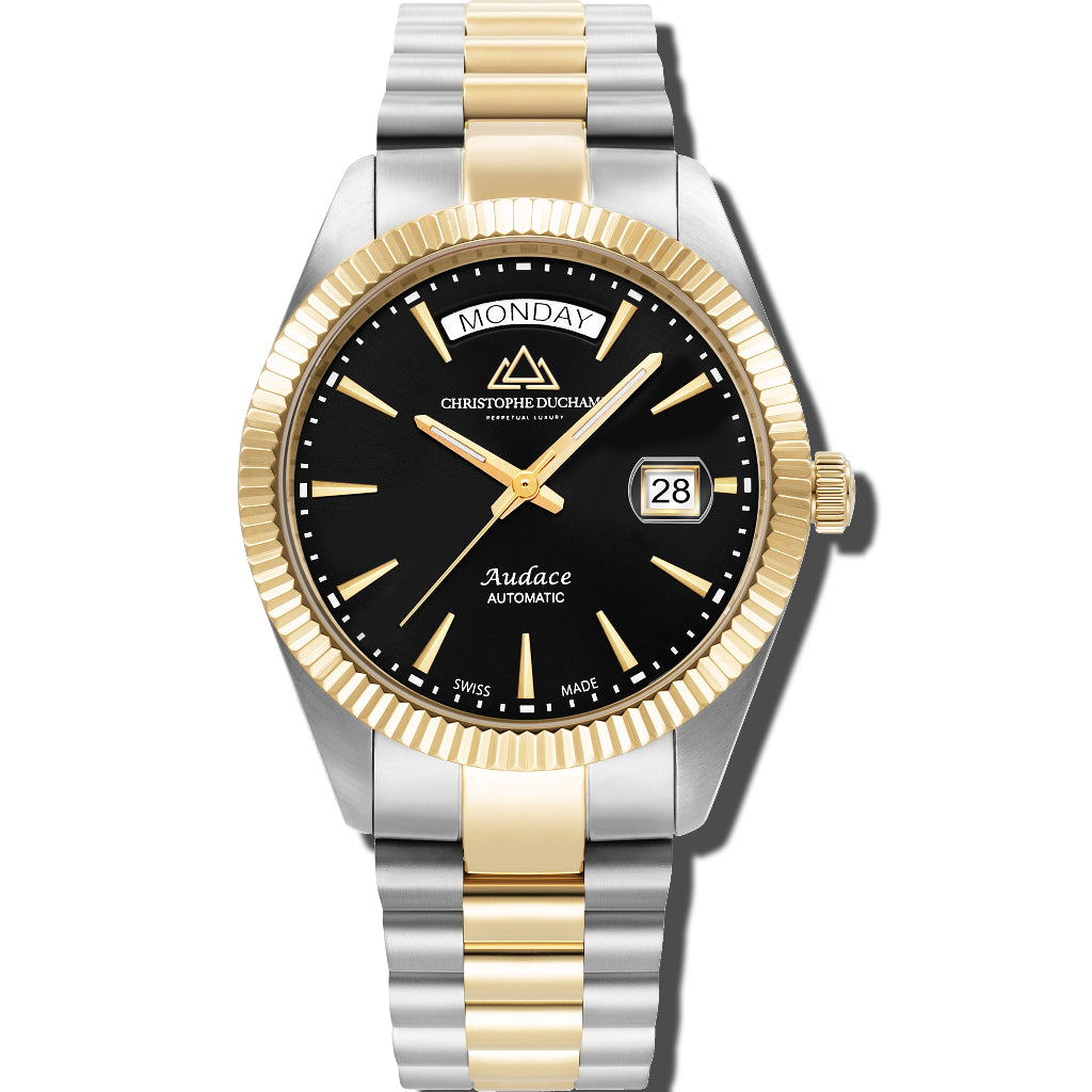 Audace 40 - Black Dial & 316L Stainless Steel Strap – Christophe