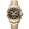 Grand Mont - Black Dial with Gold Stainless Steel Strap