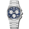 Attitude Chrono - Blue Dial with Silver Case and Silver  Stainless Steel Strap