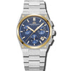 Attitude Chrono - Blue Dial with Silver & Gold Case and Silver  Stainless Steel Strap