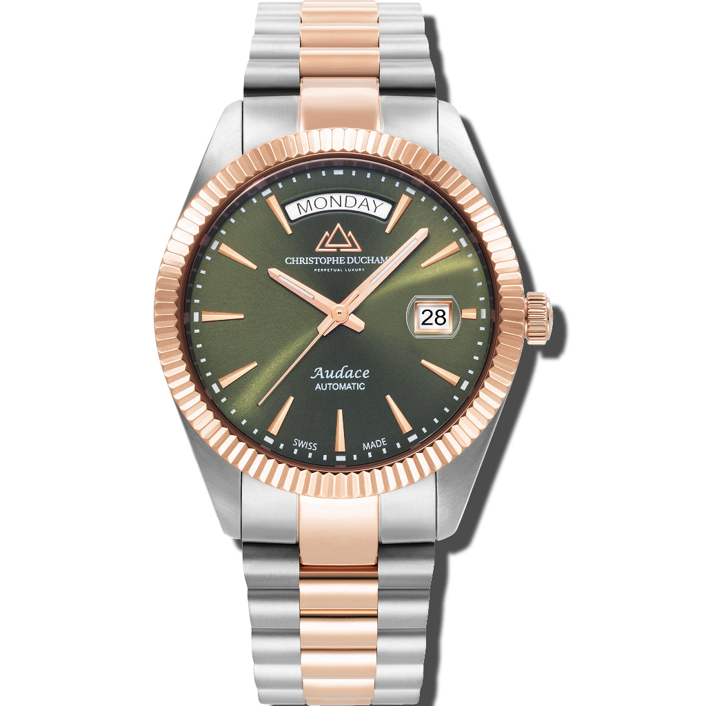 Audace 40 - Green Dial & 316L Stainless Steel Strap – Christophe