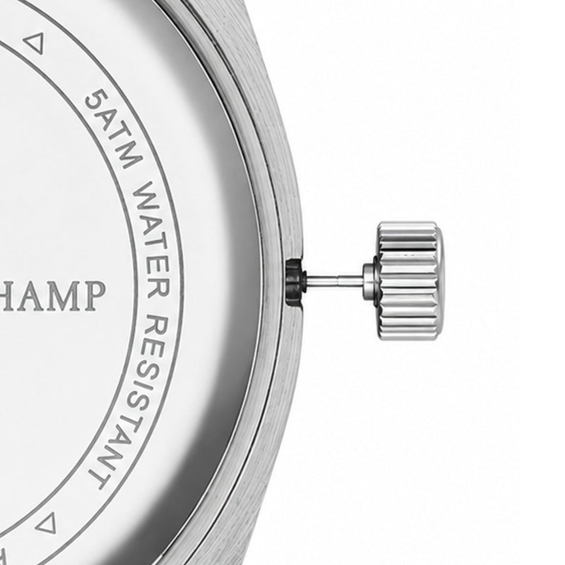 Push-in watch crown extended from the case